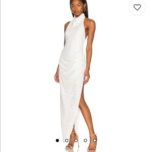 Amanda Uprichard Samba Gown White Sequin